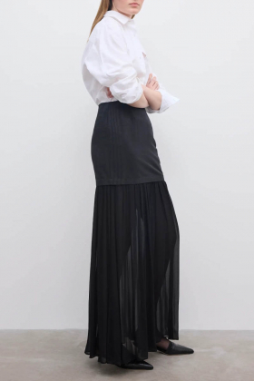 Jacquard maxi skirt, Black