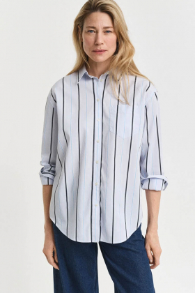 Rel classic poplin striped shirt, Light blue