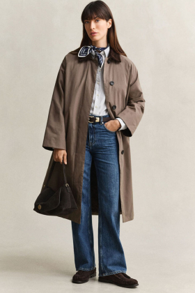 Waxed car coat, Faded taupe