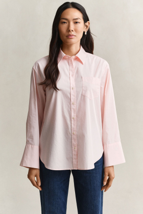 Classic poplin wide sleeve shirt, Refined Pink