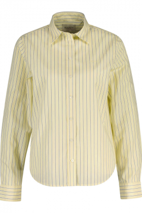 Reg Classic Poplin Stripe Shirt, Vanilla Yellow