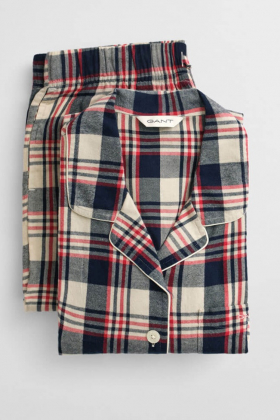 Flannel pyjama set gift box, Ruby red