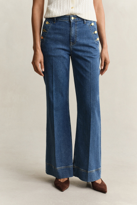 Flare Nautical jeans, Mid blue