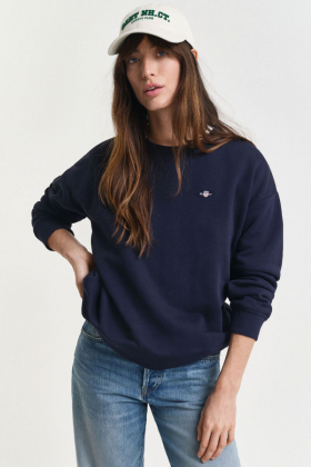 Shield C-neck Sweat, Evening Blue