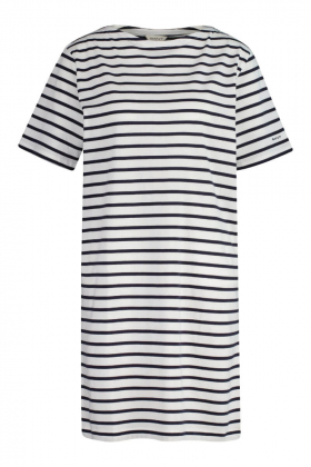 Breton SS T-shirt Dress, Evening Blue