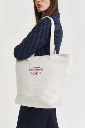 Cotton Cavas Tote Bag, Cream