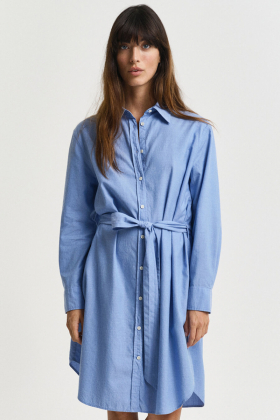 Rel Luxury Oxford Shirt Dress, Perfect Blue