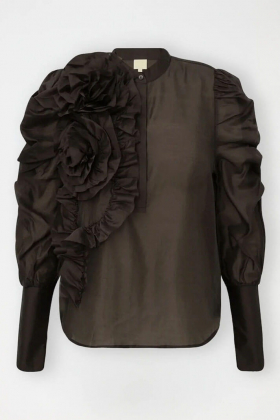 DevineGO Blouse, Coffee