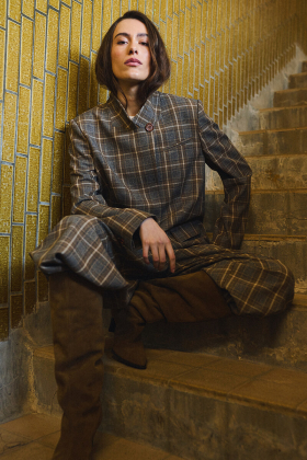 ElliGO Blazer, Brown checks