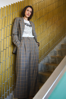 EmilineGO Pants, Brown checks