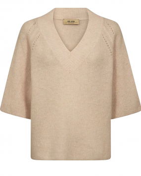 MMTaci ¾ V-neck Knit, Doeskin