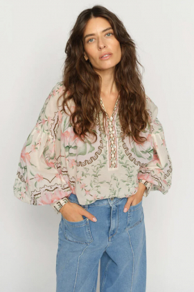 MMWylde Orchid Blouse, Turf green