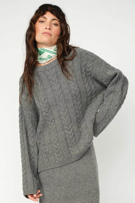 Bryndis Crewneck Knit, Mockingbird