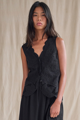 Daima Brodie Top, Black