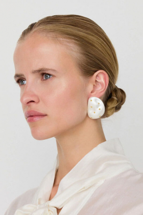 Nugget Stud Pearl Earring pearl