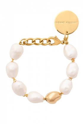 Organic Pearl Bracelet, Gold pearl