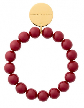 Mini Beads Flex Bracelet, Bordeaux