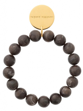 Mini Beads Flex Bracelet, Chocolate brown