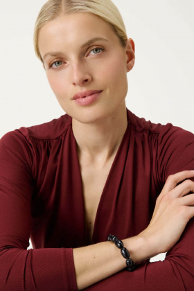 Olive Flex Bracelet, Black Universe Marble