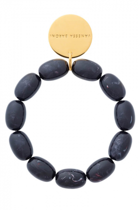 Olive Flex Bracelet, Black Universe Marble
