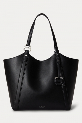 Nappa leather large tasha tote bag, Black