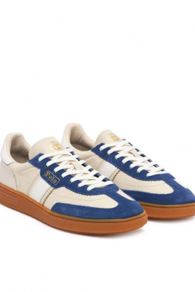 Bedford suede sneaker, CREM/LIGHT NVY/DWSH