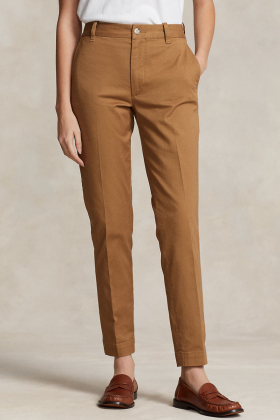 Cropped Slim Fit Twill Chino Pant, Montana Khaki