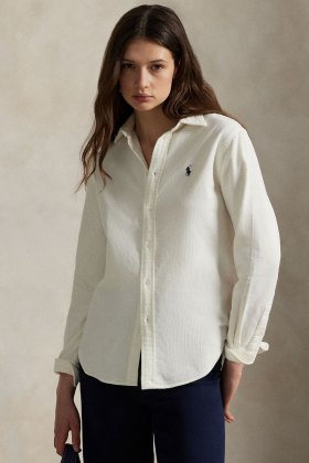Classic Fit Cotton Corduroy Shirt, Warm White