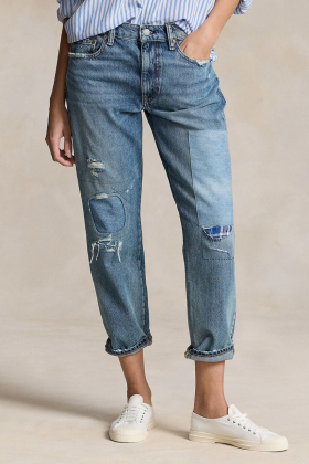 Relaxed Tapered Jeans, Banos Wash