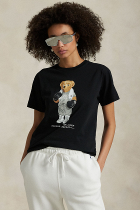 Polo Bear Cotton Jersey Tee, Polo Black