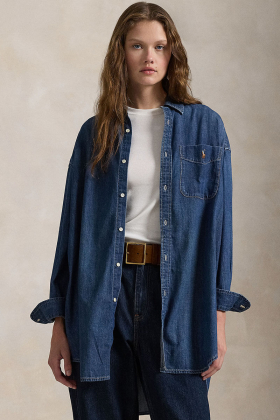 Oversize Fit Denim Shirt, Remy Wash