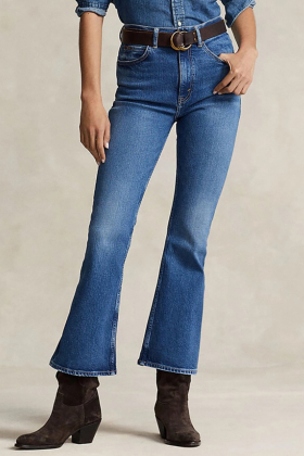 Flare crop jeans, Persei wash