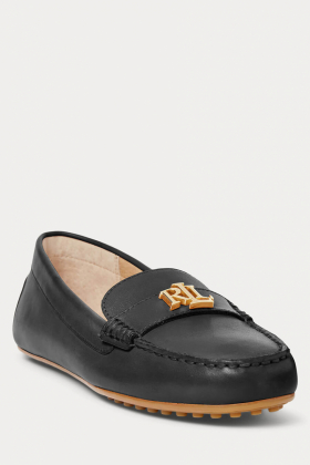 Barnsbury Burnished leather driver, Black