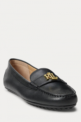 Barnsbury Burnished leather driver, Black