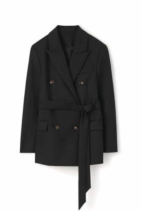 The Leah double-breasted blazer, Black