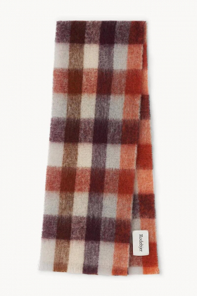 The Misty mohair wool scarf, Grape red