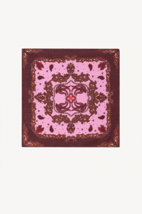 The small Hank wool scarf, Multi Grape