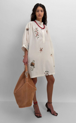 The Titan tunic in Duchess, Cream multi