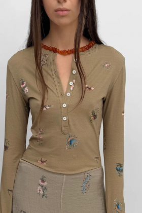 The Kiara Henley shirt top, Duchess