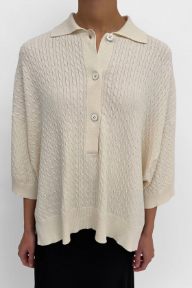 The Adore cable cotton linen sweater