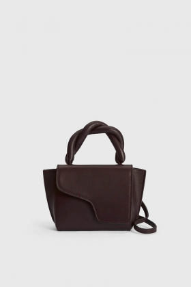 Montalbano Mini Handbag, Walnut Vacchetta & Nappa