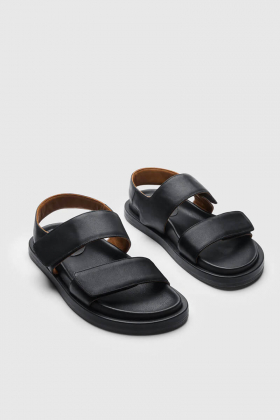 Naturno Sandal, Black Calf