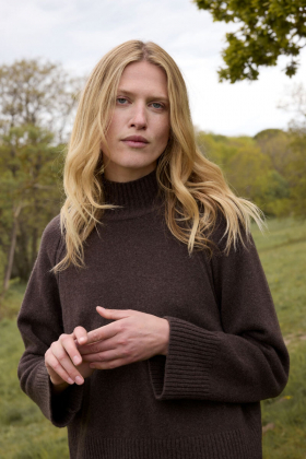 Gemma knitted sweater, Brown