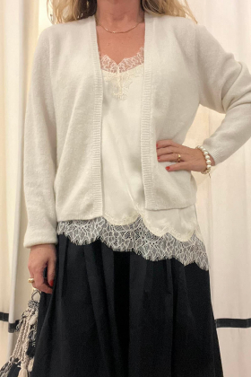 Evita cardigan, Offwhite