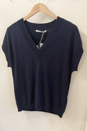 Isolde top, Navy