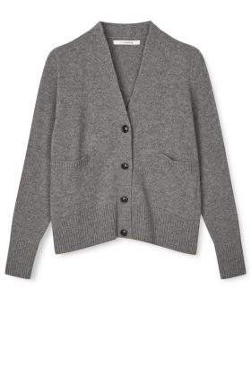 Vilma cardigan, Dark melange grey