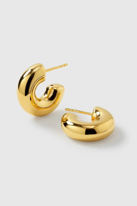 Bolded little Sis hoops, Gold