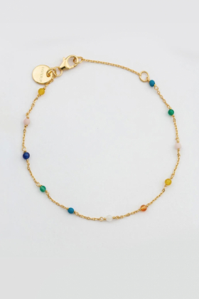 Santa Monica Multicolour Bracelet, Gold