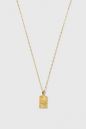 Lucky Coin Keep Dreaming Necklace, Gold
