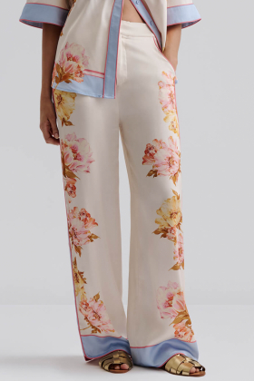 Haven High Rise Pants, Cream Peony